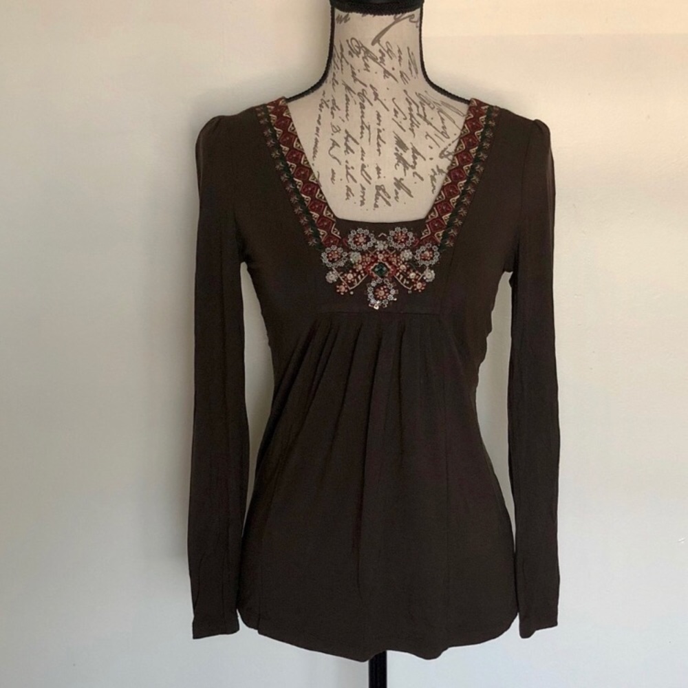 ❤️5/$26 Ann Taylor LOFT Long Sleeve Sequin Blouse